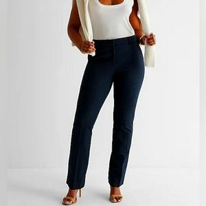 EXPRESS Mid Rise Barely Boot Columnist Pant 8R Navy